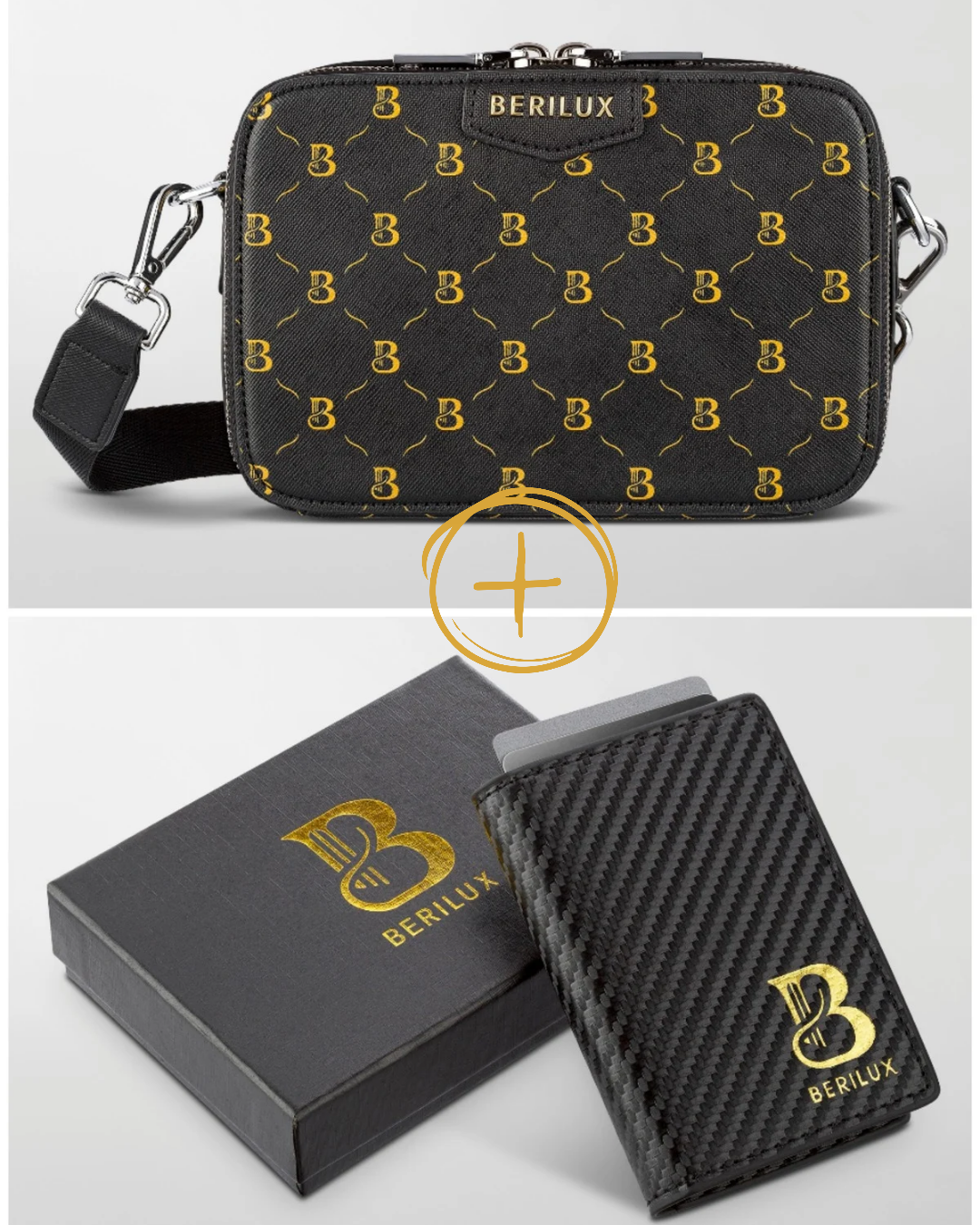 Shoulder bag Schwarz + cardholder